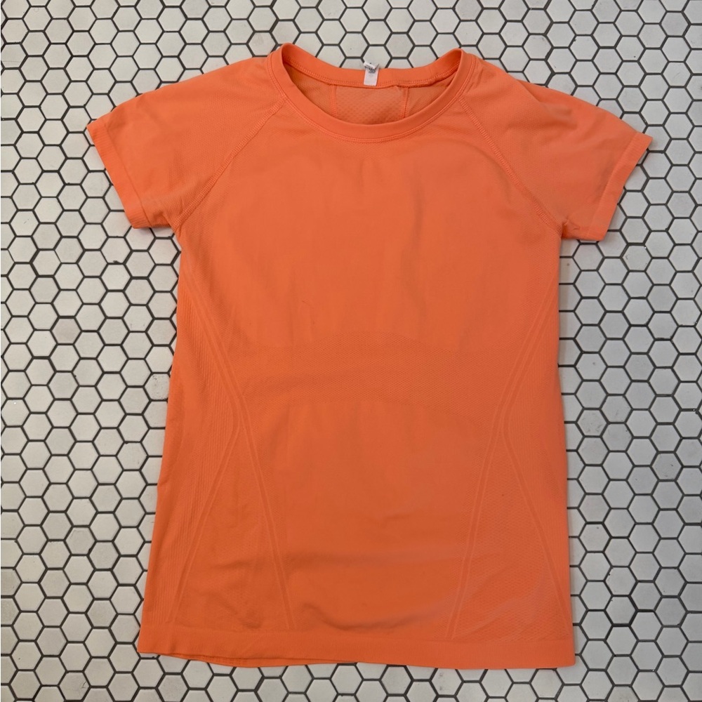 Athleta Vibrant Orange Short Sleeve Tee
